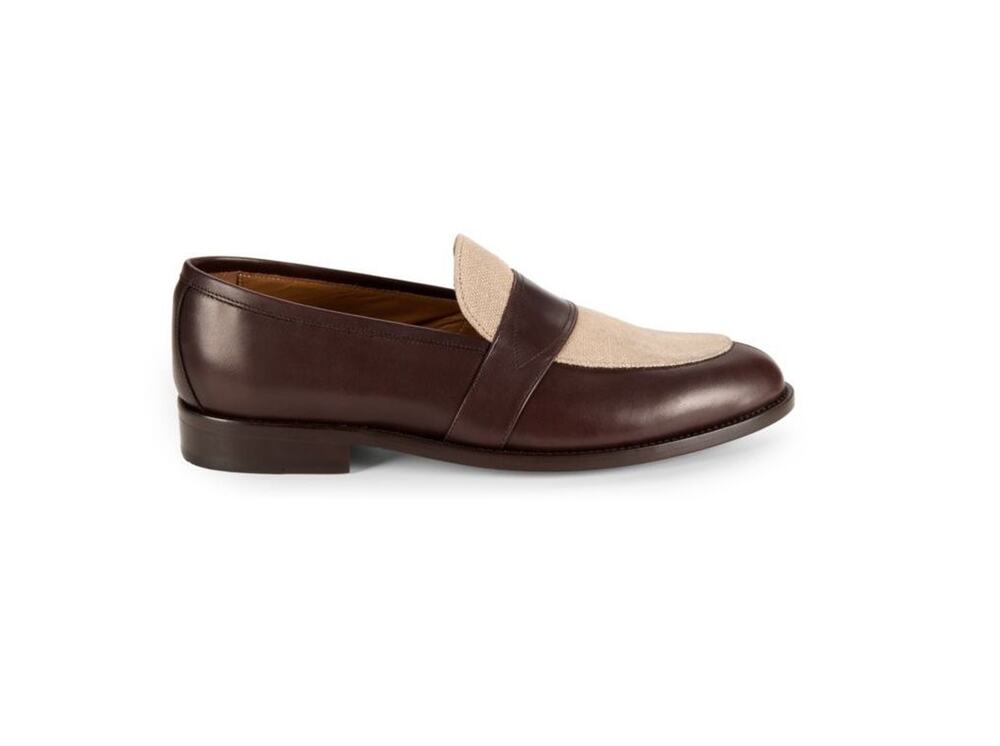 $950 NIB Nettleton Two Tone Leather Brown Vintage Inspired Penny Loafers 10.5 D